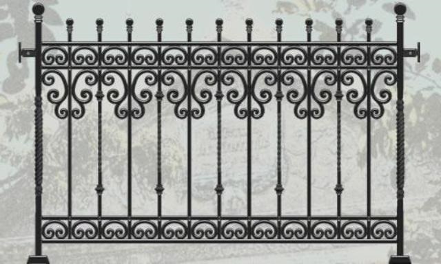 Кованый забор в Ампир стиле